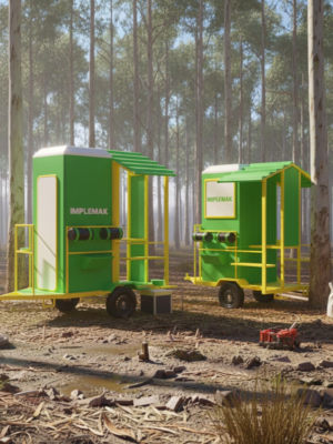 Area de Vivência com banheiro quimico